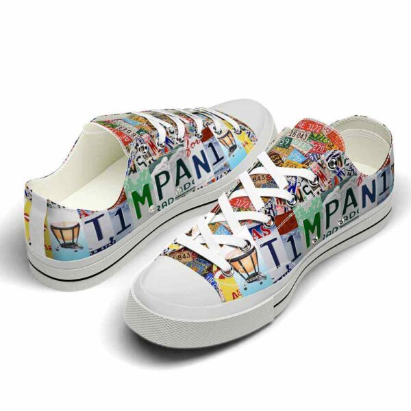 LTS-U-Hobb-LP-Timp-220124NA10 @ Timpani License Plat-Timpani Drum License Plate Low Top Shoes