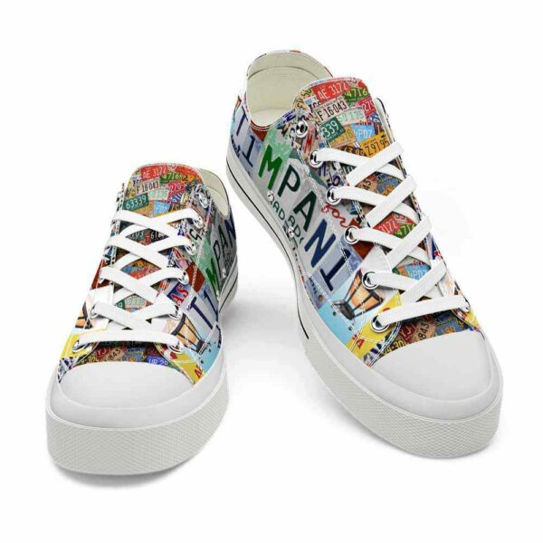 LTS-U-Hobb-LP-Timp-220124NA10 @ Timpani License Plat-Timpani Drum License Plate Low Top Shoes