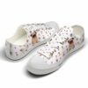 LTS-U-Dog-PHP-Pug-220124NA10 @ Pug Pink Heart Patter-Pug Hearts Pink Pattern Low Top Shoes