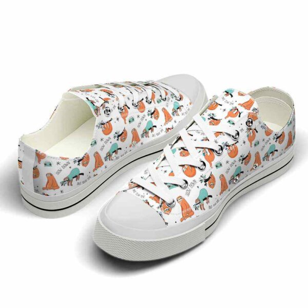 LTS-U-Ani-SD-Slth-220124NA10 @ Sloth Slow Dow-Sloth Slow Down Pattern Low Top Shoes