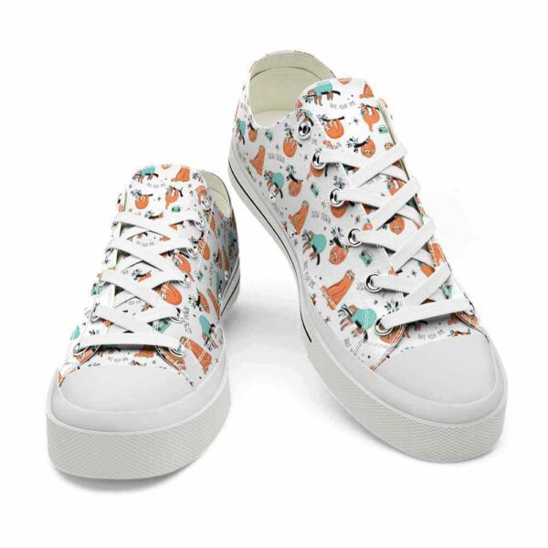 LTS-U-Ani-SD-Slth-220124NA10 @ Sloth Slow Dow-Sloth Slow Down Pattern Low Top Shoes