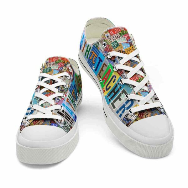 LTS-U-Job-LP-T5-220124NA10 @ Math Teacher License Plat-Math Teacher Pi License Plate Low Top Shoes