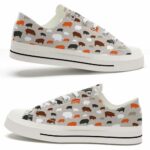 LTS-U-Ani-AP-Pig-220124VY10 @ Pig Animal Patter-Pig Retro Pattern Low Top Shoes
