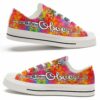 LTS-U-Hobb-TW-Oboe-220124VY10 @ Oboe Typo Watercolo-Oboe Typography Watercolor Low Top Shoes
