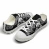 LTS-U-Dog-PBW-Pug-220124VY10 @ Pug Paisley Black Whit-Pug Paisley Black White Low Top Shoes