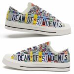 LTS-U-Job-DOSL-Tcer-220124NA10 @ Teacher Dean of Students License Plat-Teacher Dean Of Students License Plate Low Top Shoes