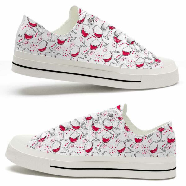 LTS-U-Hobb-PG-Rwin-220124VY10 @ Red Wine Patttern Glas-Red Wine Wine Glasses Pattern Low Top Shoes