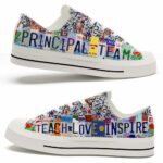 LTS-U-Job-TLI-Tcer-220124NA10 @ Teacher Teach Love Inspire-Teacher Principal Team Teach Love Inspire Plate Low Top Shoes