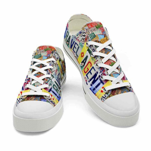 LTS-U-Job-LP-Tvel-220124NA10 @ Travel Agent License Plat-Travel Agent License Plate Low Top Shoes