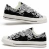 LTS-U-Ani-BWM-Sark-220124VY10 @ Shark Black White Mandal-Shark Black White Mandala Low Top Shoes