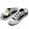 LTS-U-Ani-BWM-Sark-220124VY10 @ Shark Black White Mandal-Shark Black White Mandala Low Top Shoes