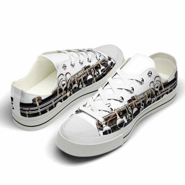 LTS-U-Hobb-IW-Oboe-220124VY10 @ Oboe Instrument Whit-Oboe Instrument White Low Top Shoes
