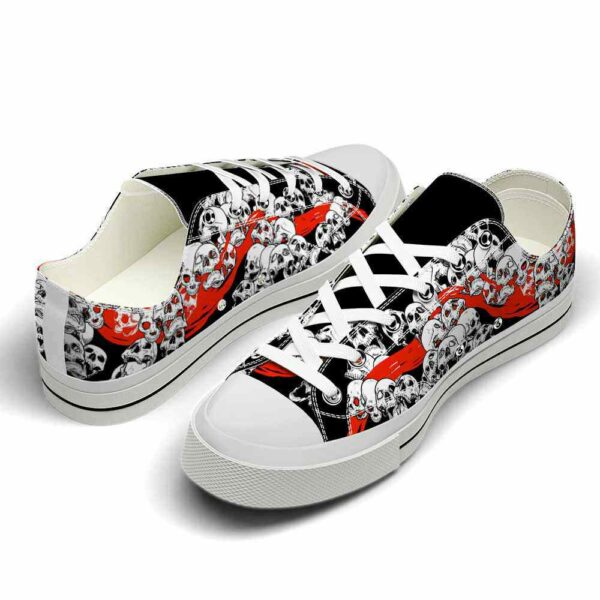 LTS-U-Hobb-BL-Skl-220124VY10 @ Skull Blood Lin-Skull Skull Blood Trail Low Top Shoes