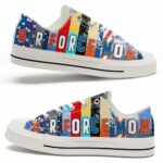 LTS-U-M-AFLP-M0-220124VY10 @ Mom Air Force Lisence Palett-Air Force Mom License Plate Low Top Shoes