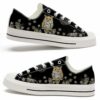LTS-U-Ani-FM-Owl-220124VY10 @ Owl Flower Mandal-Owl Leaves Mandala Low Top Shoes
