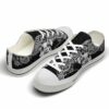 LTS-U-Ani-PBW-Pig-220124VY10 @ Pig Paisley Black Whit-Pig Paisley Black White Low Top Shoes