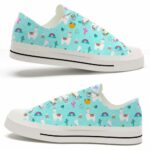 LTS-U-Ani-CP-Lama-220124VY10 @ Llama Cute Patter-Llama Colorful Pattern Low Top Shoes
