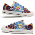 LTS-U-Hobb-TDH-Pklb-220124VY10 @ Pickleball Tie Dye Heartbea-Pickleball Tie Dye Heartbeat Low Top Shoes