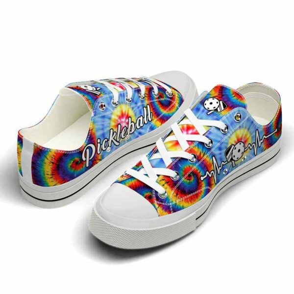 LTS-U-Hobb-TDH-Pklb-220124VY10 @ Pickleball Tie Dye Heartbea-Pickleball Tie Dye Heartbeat Low Top Shoes