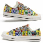 LTS-U-Job-SIE-Tcer-220124NA10 @ Teacher See Inspire Empowe-Teacher See Inspire Empower License Plate Low Top Shoes