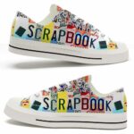 LTS-U-Hobb-LP-Sbok-220124NA10 @ Scrapbook License Plat-Scrapbook License Plate Low Top Shoes
