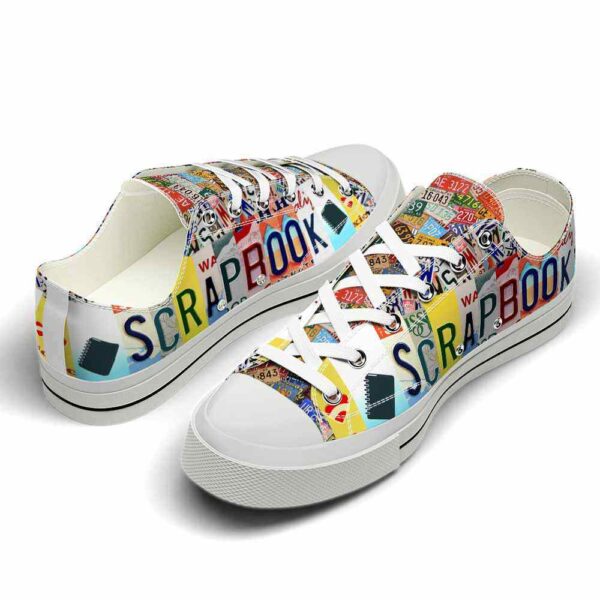 LTS-U-Hobb-LP-Sbok-220124NA10 @ Scrapbook License Plat-Scrapbook License Plate Low Top Shoes