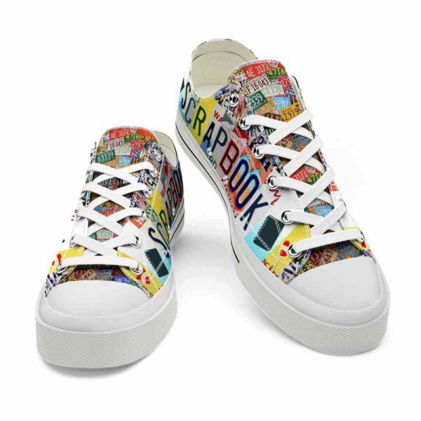 LTS-U-Hobb-LP-Sbok-220124NA10 @ Scrapbook License Plat-Scrapbook License Plate Low Top Shoes