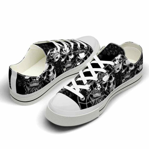 LTS-U-Hobb-DHH-Skl-220124NA10 @ Skull Dark Head Horro-Skull Dark Scary Heads Low Top Shoes