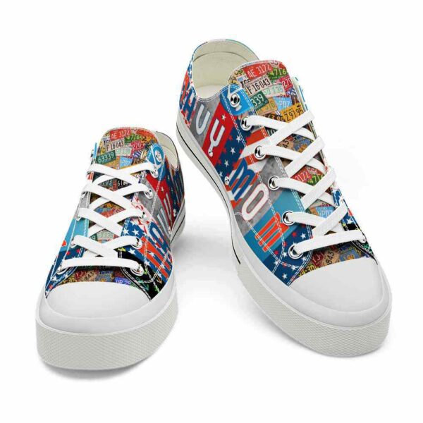 LTS-U-Job-MLP-Nav-220124NA10 @ Navy Mom License Plat-Navy Navy Mom License Plate Low Top Shoes