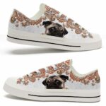 LTS-U-Dog-MO-Pug-220124NA10 @ Pug Mandala Orang-Pug Orange Mandala Low Top Shoes