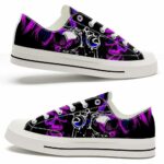 LTS-U-Hobb-MP-Skl-220124VY10 @ Skull Motor Purpl-Skull Purple Motorcycle Low Top Shoes