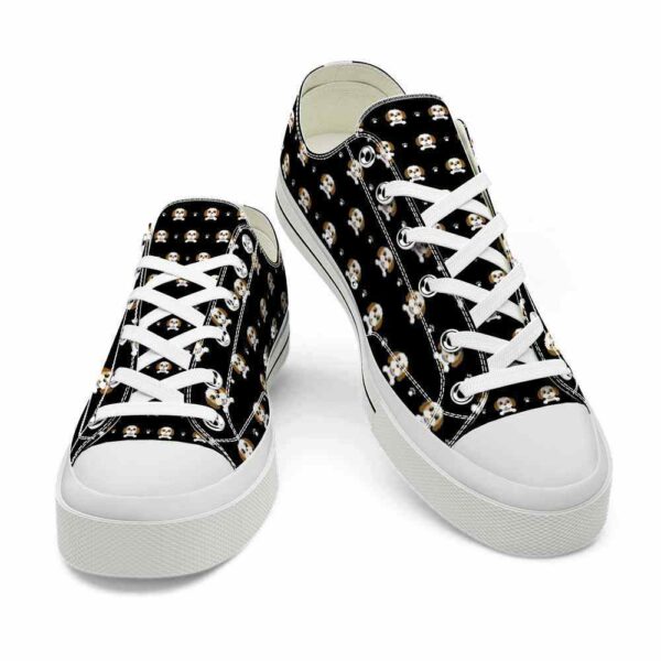 LTS-U-Dog-CP-Stzu-220124VY10 @ Shih Tzu Cute Patter-Shih Tzu Cute Pattern Black Low Top Shoes