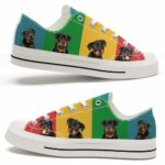 LTS-U-Dog-4C-RotWei-220124NA10 @ Rottweiler 4 Color-Rottweiler 4 Colors Pattern Low Top Shoes