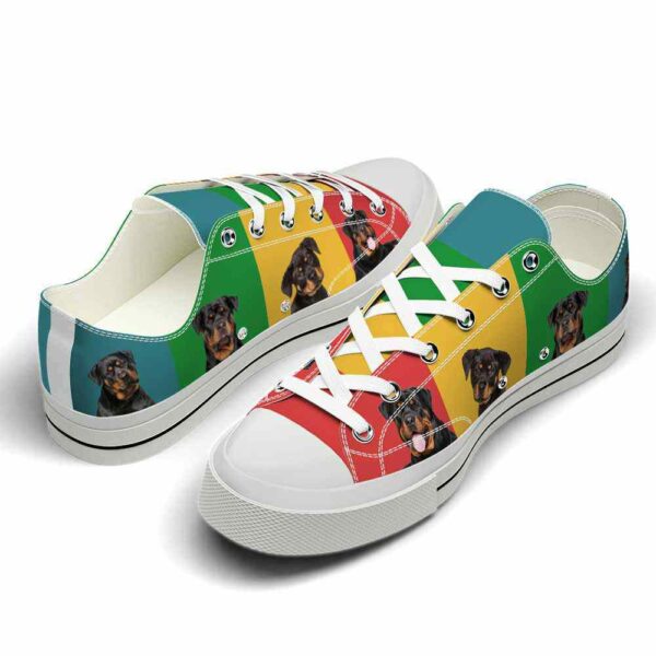 LTS-U-Dog-4C-RotWei-220124NA10 @ Rottweiler 4 Color-Rottweiler 4 Colors Pattern Low Top Shoes