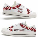 LTS-U-Hobb-SND-Sbal-220124NA10 @ Softball Simple Number Desig-Softball Player Number Low Top Shoes