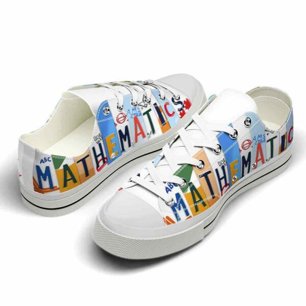 LTS-U-Job-LP-T5-220124NA11 @ Mathematics License Plat-Math Teacher License Plate Low Top Shoes