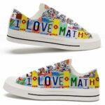 LTS-U-Job-ILML-T5-220124NA10 @ I Love Math License Plat-Math Teacher I Love Math License Plate Low Top Shoes