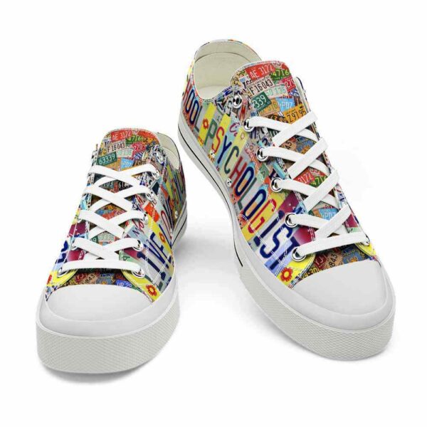 LTS-U-Job-LP-SPsc-220124NA10 @ School Pschologist License Plat-School Pschologist Live Love Psychology License Plate Low Top Shoes