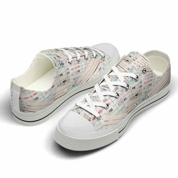 LTS-U-Job-DDA-T11-220124NA10 @ Librarian Due Date Autho-Librarian Due Date Papers Pattern Low Top Shoes