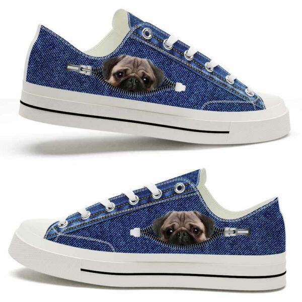 LTS-U-Dog-JZ-Pug-220124VY10 @ Pug Jean Zi-Pug Zipper Jeans Low Top Shoes