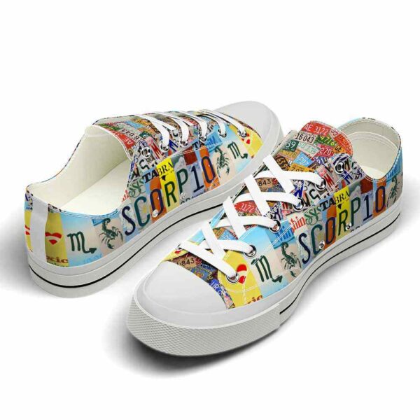 LTS-U-Age-LP-Scp-220124NA10 @ Scorpio License Plat-Scorpio License Plate Low Top Shoes