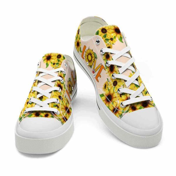 LTS-U-Job-LS-Tcer-220124VY10 @ Teacher Love Sunflowe-Teacher Love Sunflower Low Top Shoes
