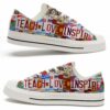 LTS-U-Job-TPR-Tcer-220124NA10 @ Teacher TLI Plate Re-Teacher Teach Love Inspire License Plate Low Top Shoes