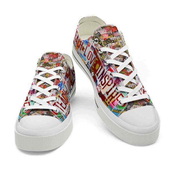 LTS-U-Job-TPR-Tcer-220124NA10 @ Teacher TLI Plate Re-Teacher Teach Love Inspire License Plate Low Top Shoes