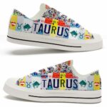 LTS-U-Age-LP-Tau-220124NA10 @ Taurus License Plat-Taurus License Plate Low Top Shoes