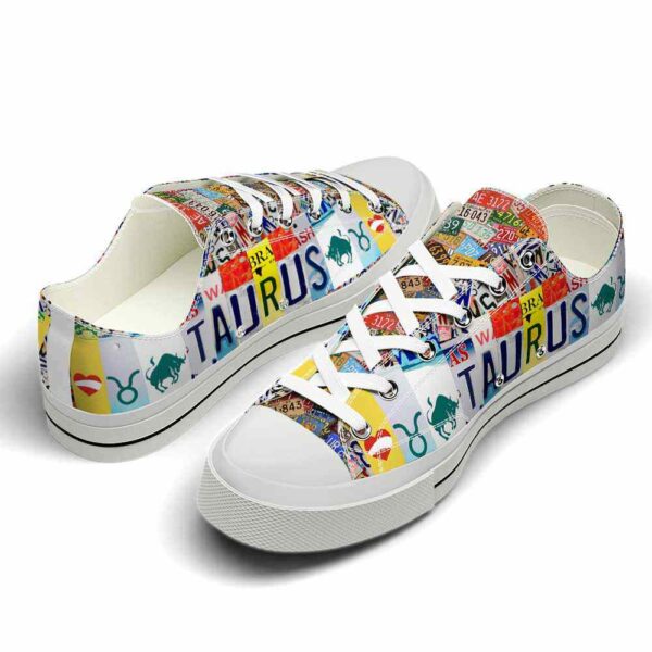 LTS-U-Age-LP-Tau-220124NA10 @ Taurus License Plat-Taurus License Plate Low Top Shoes