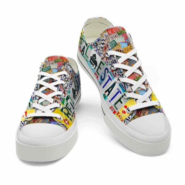 LTS-U-Job-LP-Relt-220124NA10 @ Real Estate License Plat-Realtor License Plate Low Top Shoes