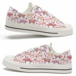 LTS-U-Ani-PC-Pig-220124VY10 @ Pig Pattern Collectio-Pig Collection Pattern Low Top Shoes