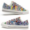 LTS-U-Job-CP-Sped-220124NA10 @ Sped Colorful Plate-Sped Teacher Teach Love Inspire Plate Low Top Shoes