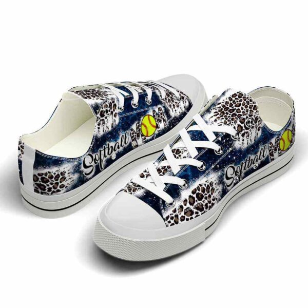 LTS-U-Hobb-LMDB-Sbal-220321NA10 @ Softball Leopard Mom Dark Blu-Softball Mom Dark Blue Leopard Pattern Low Top Shoes
